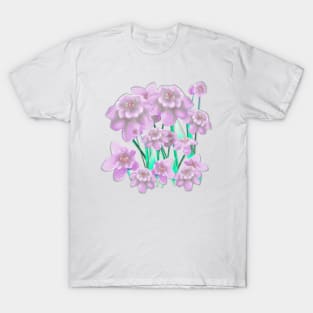 Soft Lilac Flowers and Dew Drops T-Shirt